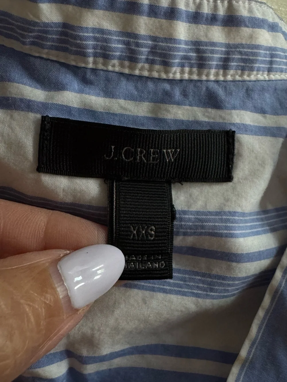 J. Crew Blue and White Striped - Picture 9 of 10